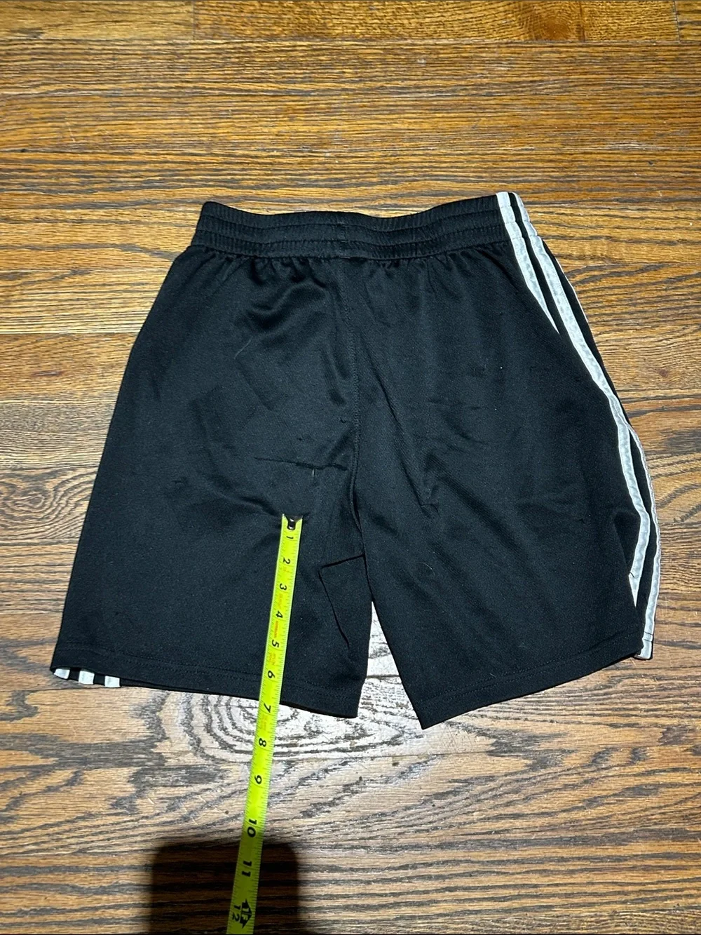adidas Black Shorts with White Side Stripes